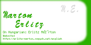 marton erlitz business card